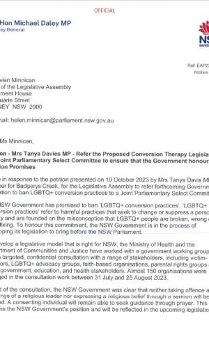 Response to petition Image Response to petition Image